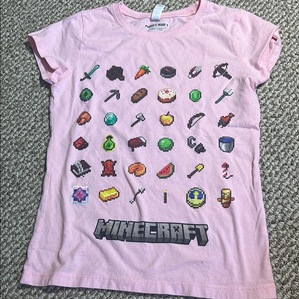 Minecraft kids short sleeve t shirt